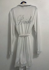 ASOS Bride Gown Robe White & Silver Size XL In Good Condition
