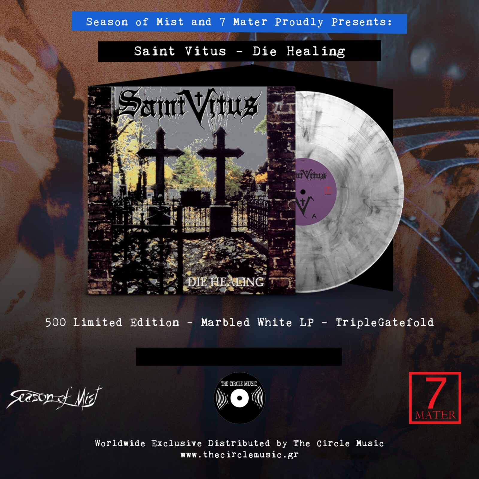 Saint Vitus Die Healing LP Vinyl NEW