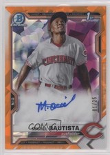2021 Bowman Sapphire Edition Orange Refractor 1/25 Mariel Bautista Auto 1g57