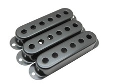 Black Metal Single Coil Pickup Covers for Fender Strat Stratocaster 