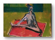 Original acrylic painting 12 x 16 inch canvas, Life Class Study 2