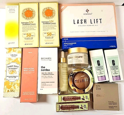 LOT OF 16 NIB Pieces Mixed Makeup Beauty & Korean Skincare Most Full-Size Items