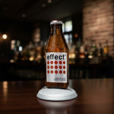 Effect Energy Drink Tischaufsteller Kartenhalter Glas Gläser NEU