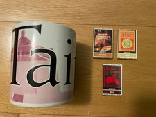 Vintage Starbucks Mug City Collectors Series Taipe & three fridge magnets