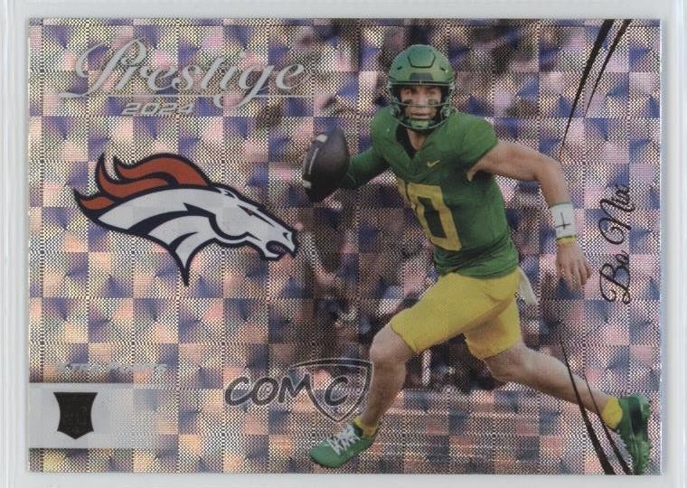 2024 Panini Prestige SP Rookies Xtra Points Hyper Bo Nix #391 0ma6