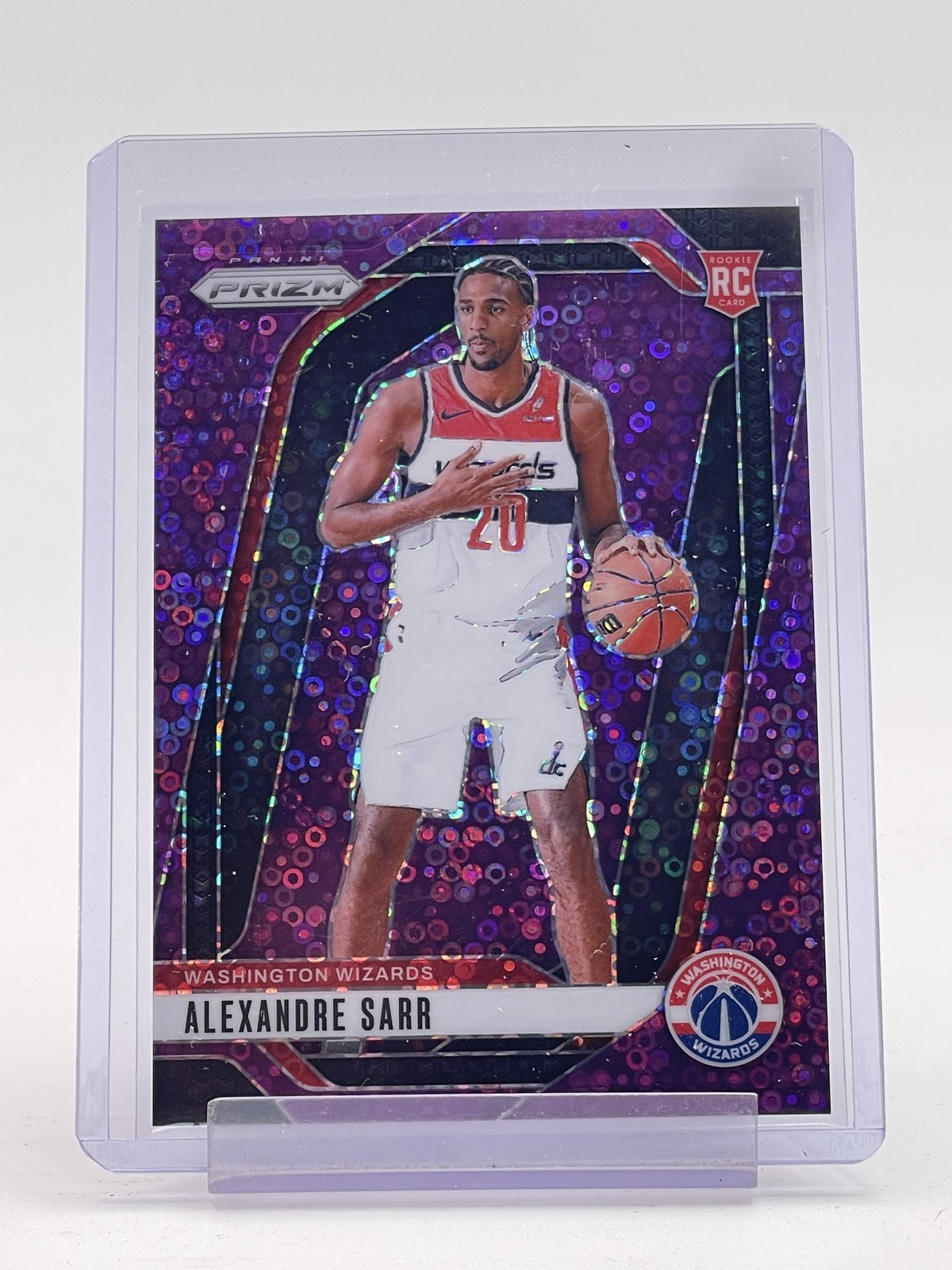 ALEXANDRE SARR 2024-25 PRIZM ROOKIE PURPLE FAST BREAK /75 #264 WIZARDS Q7084