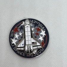 National Air and Space Museum Space Shuttle Discovery Metal Fridge Magnet Spins