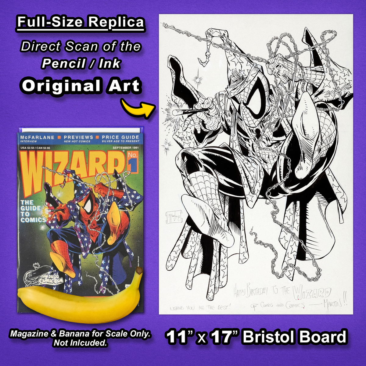 WIZARD MAGAZINE #1 SPIDER-MAN Cover Art TODD McFARLANE 🔥11