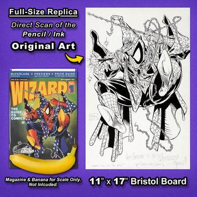 WIZARD MAGAZINE #1 SPIDER-MAN Cover Art TODD McFARLANE 🔥11