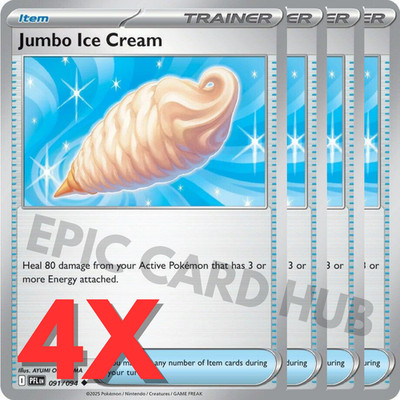 4x Jumbo Ice Cream x4 - ME02: Phantasmal Flames - Uncommon - Pokemon TCG Playset