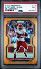 2020 PANINI PRIZM ORANGE PRIZM #328 CLYDE EDWARDS-HELAIRE 204/249 PSA 9