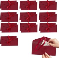 BriefumschläGe Rot Kraftpapier 20 StüCk 22×11Cm Vintage FüR Einladungen