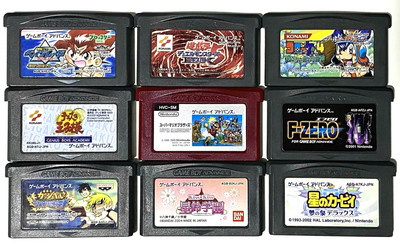 Lot 9 Nintendo GameBoy Advance Spielkassette zufällig japanisch Kirby FZero...