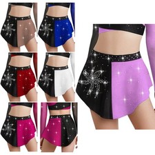 Kids Girls Skirt Performance Costume Tango Dancewear Latin Practice Dance Prom