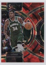 2023 Panini Select Premier Level Red Cracked Ice Prizm Giannis Antetokounmpo ru7