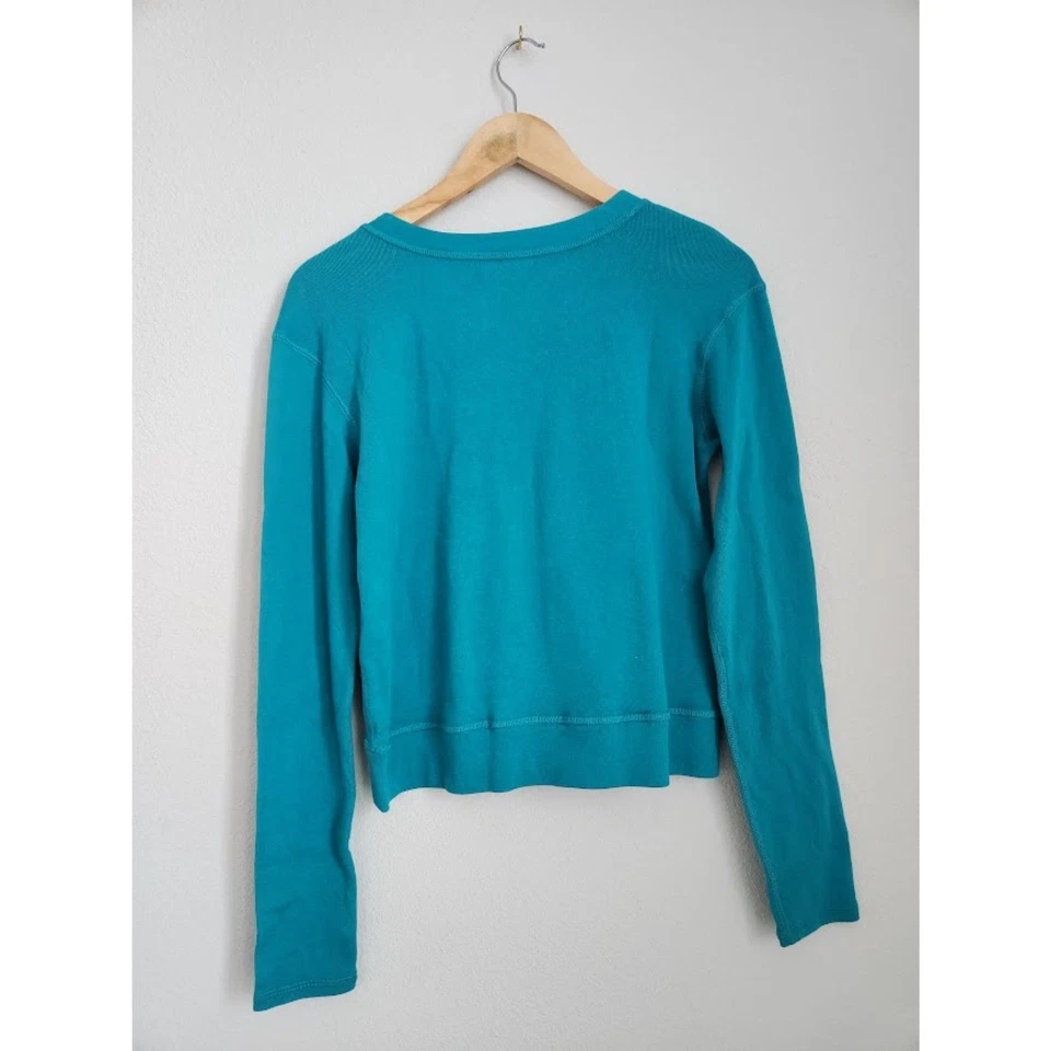 Michael Stars 绿松石 V 领纽扣前针织开衫 | XS 码 — 第 4/4 张图片