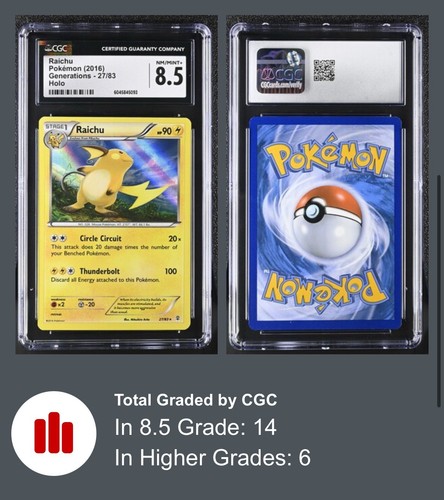 Raichu graded CGC 8.5 for sale on eBay