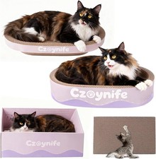 3PCS Cat Scratcher Bed Oval Cat Scratcher Pad Bowl Nest for Indoor Cats Round