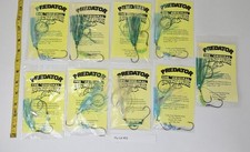 Salmon Trolling Flies Fly Lot #02 PREDATOR Lucky Lure Green Blue Rigged 4" x 9
