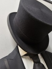 BLACK TOP HAT MENS Formal Black Christy's of London Top Hat - 100% Pure Wool