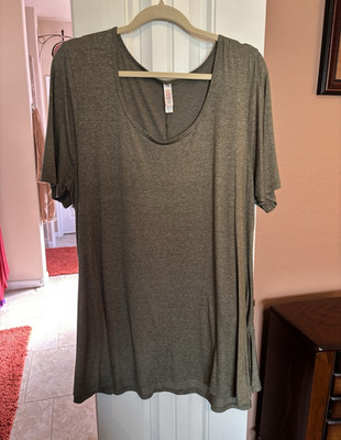 LuLaRoe  Perfect T  Simply Comfortable Dark Green Scoop Neck Size XL