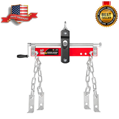 Big Red 3/4 Ton Engine Load Leveler Hoist Crane Adjustable Handle