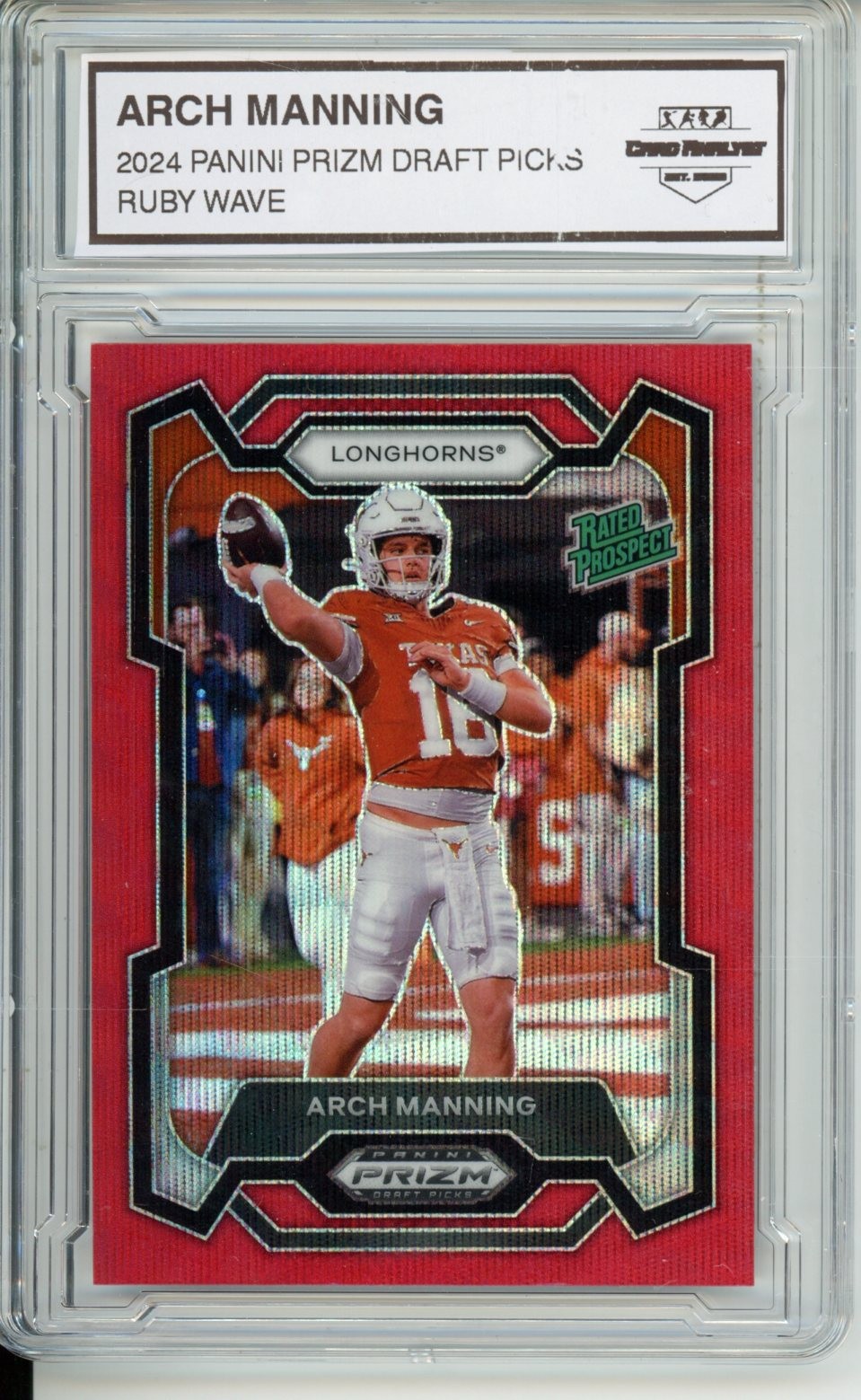 2024 Panini Prizm Draft Picks #192 Arch Manning Ruby Wave