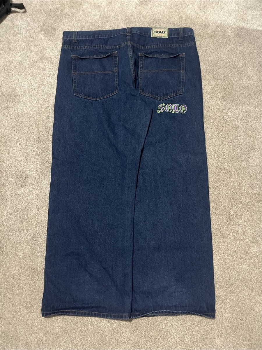 Solo Semore Men's Blue Jeans Baggy Size 44 X 30 Jnco type y2k
