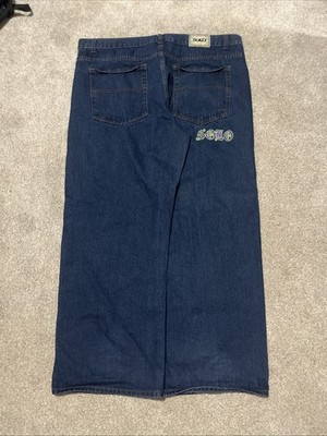 Solo Semore Men's Blue Jeans Baggy Size 44 X 30 Jnco type y2k