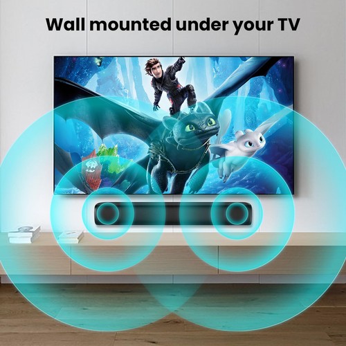 Sound Bar for Smart TV, Bluetooth Soundbar for TV, 50 Watts Mini Sound Bar wi... - Picture 2 of 9
