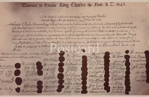 Royalty Postcard - Warrant To Execute King Charles The First SW20506