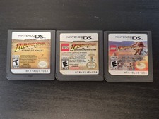 Nintendo DS LEGO Indiana Jones 3 Game Lot Cart Only Staff of Kings + 1 & 2
