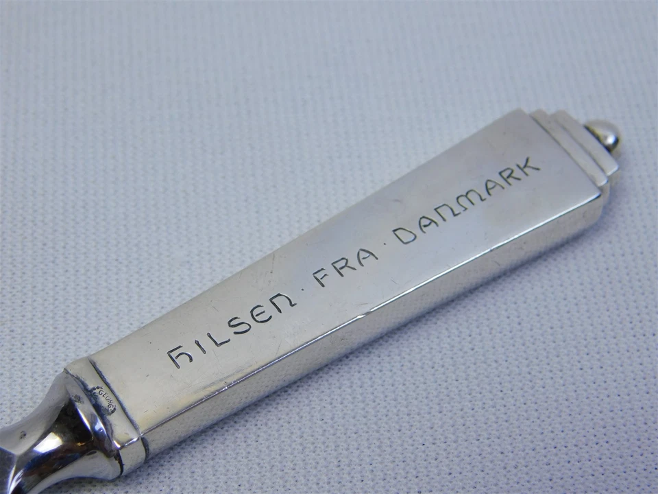 *Abridor de botellas con mango corto de plata esterlina pirámide de George Jensen 36,8 g Foto 4 de 4