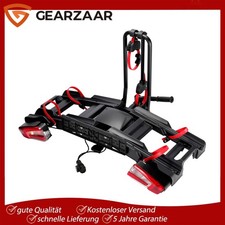 Fahrradträger für 2 Fahrräder / E-Bikes Schwarz mit Rückleuchten mit Fußpedal