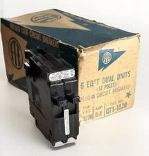 New ITE QT1-1520 15A 20A TANDEM Circuit Breaker CLOSED CLIP EQ-T QTI1520 New!