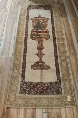 Tapestries Ltd French Style Wall Hanging Tapestry Of Urn Lion 92''L X 38''W 7.8 Ft