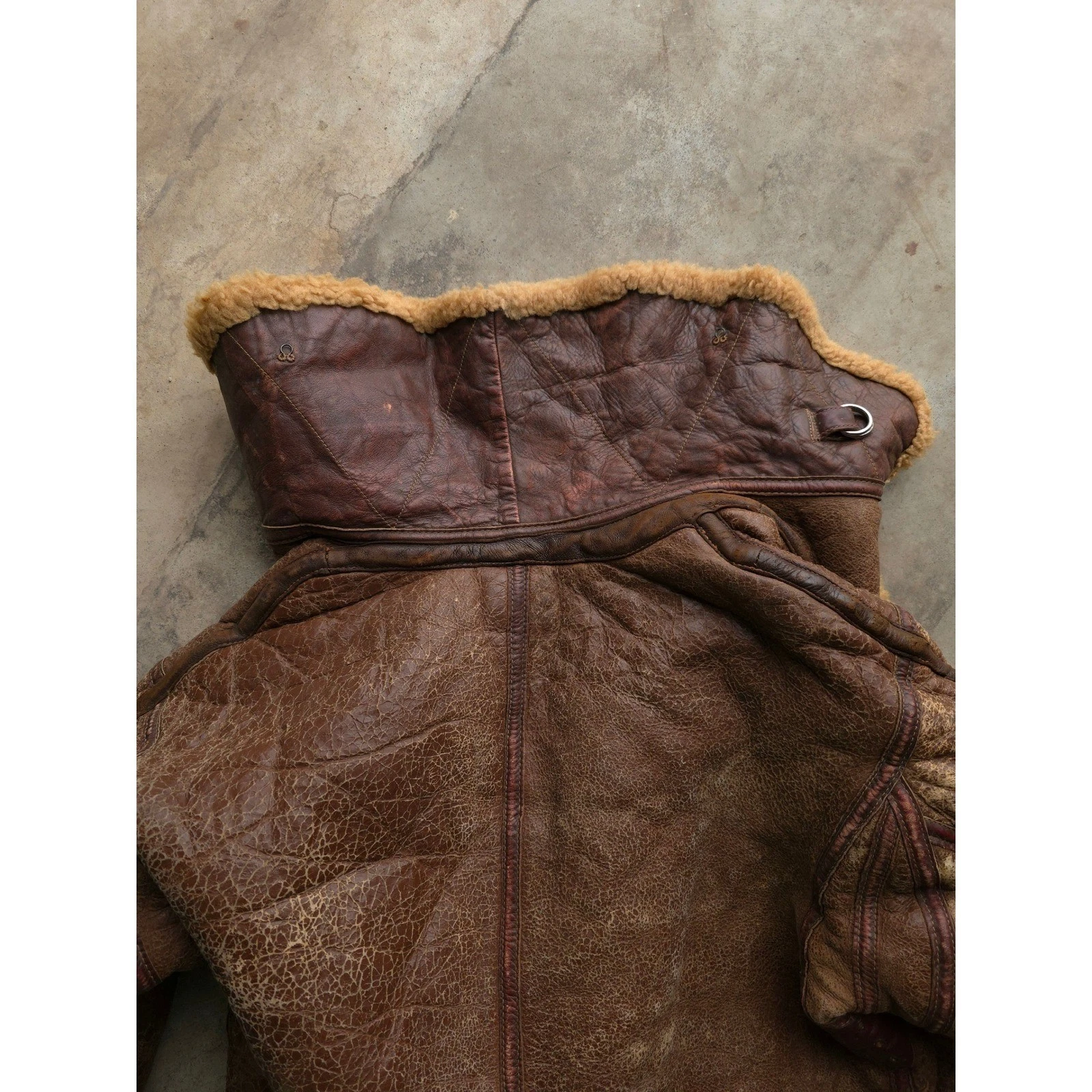 Vintage 1930s Brown Irvin Flight Jacket 40 WW2 RAF Shearling Sheepskin image 19