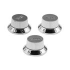 FLEOR Silver Set 2 Tone & 1 Volume Control Knobs Fits FD ST Electric Guitar