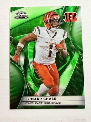 Ja'Marr Chase 2025 Topps Chrome Black - True Green 27/99 #24 Bengals