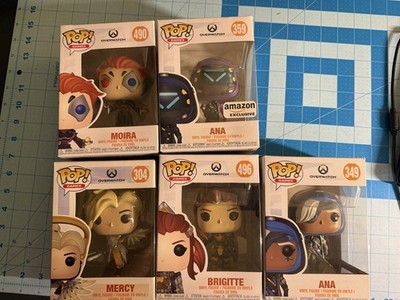 Overwatch funko pop lot Of 5 - Moira, Ana, Mercy, Brigitte, Ana