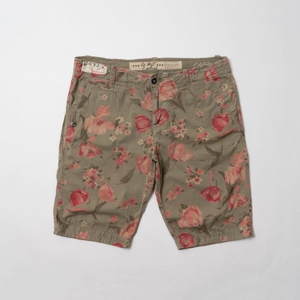 Men 40weft Shorts Khaki Cotton 38