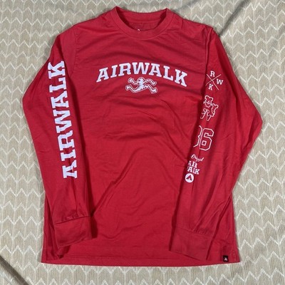 Airwalk Long sleeve shirt Medium Graphic Big A Front back streetwear hipster M