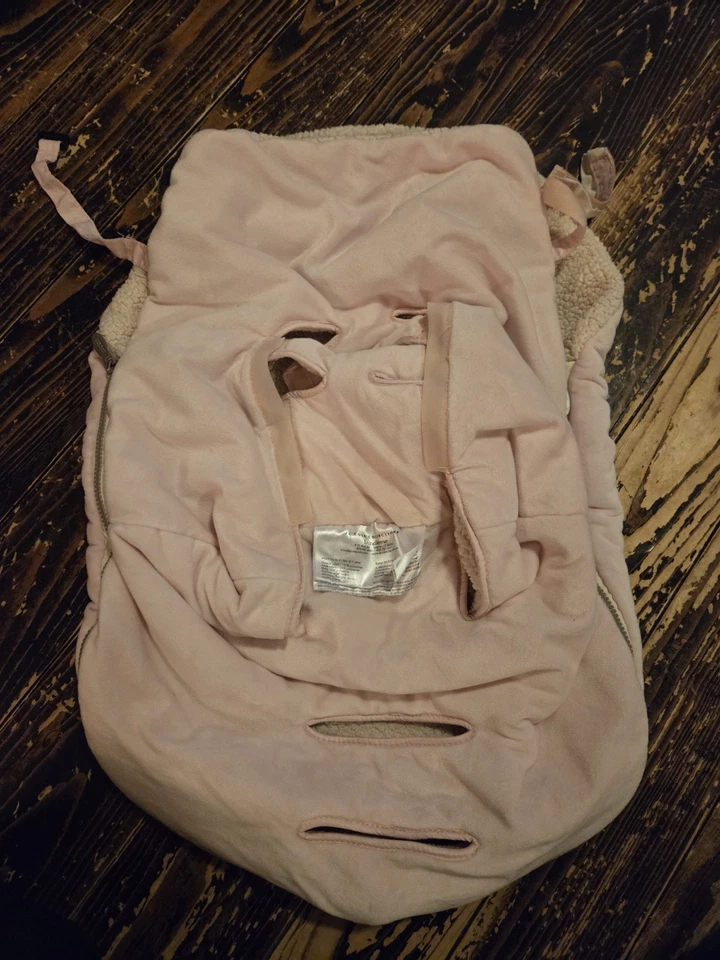 JJ Cole Bundle Me Fleece Lined Pink Baby Bunting Bag, For Stroller Or Car Seat - Image 3 of 4