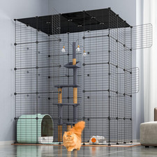 5-Tier Extra Large Cat Cages Indoor, 69 Inch Enclosure, Catio DIY Cat Playpen De