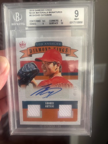 2018 diamond kings shohei ohtani autograph BGS 9 10 auto grade