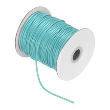 Waxed Cord 2mm Waxed Thread 87 Yard Wax String Leather Cord Lake Blue