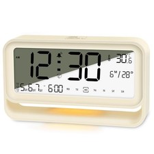 Digital Alarm Clocks Bedside, Digital Clock with 7,09" Large LED Light Yellow