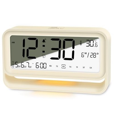 Digital Alarm Clocks Bedside, Digital Clock with 7,09'' Large LED Light Yellow