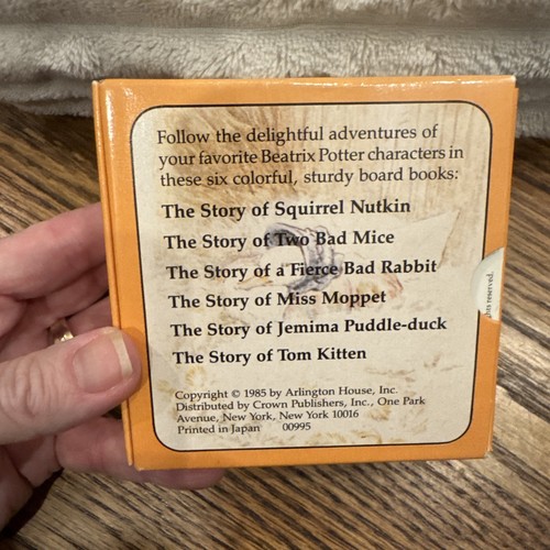 Vintage 1985 Little Treasury Of Beatrix Potter Stories Mini Board Books Set of 6 - Picture 3 of 4