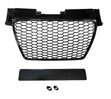 Für Audi TT 8J ab 2006-2016 Kühlergrill Sportgrill Waben Gitter SCHWARZ GLANZ